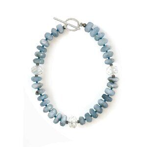 Aquamarine Crystal Collar Necklace